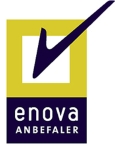 «Enova anbefaler» er et merke for god energikvalitet. Bare vinduer med en U-verdi på 1,0 eller lavere kan benytte dette merket. www.enovaanbefaler.no